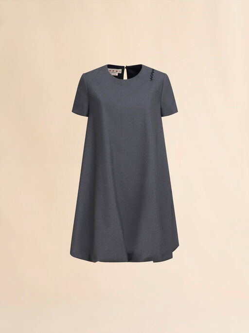 Short grey wool dress with Marni Symbol - Dresses