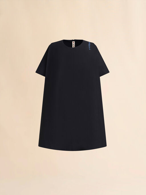 Short black flared dress with Marni Symbol - Dresses