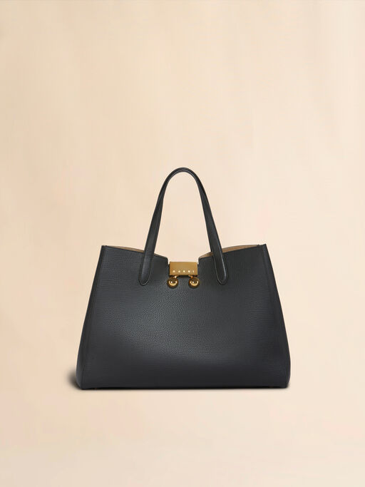 Black leather medium Trunkaroo Tote handBag - Handbags