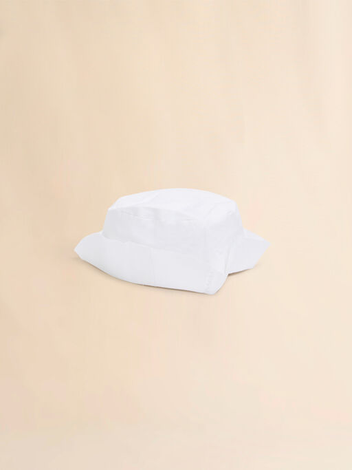 Small white cotton bucket hat with Marni Symbol - Hats