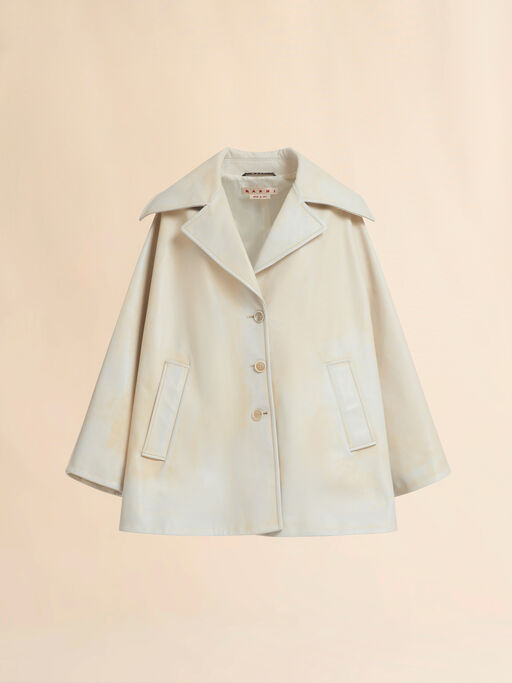 Light yellow leather cape - Coats