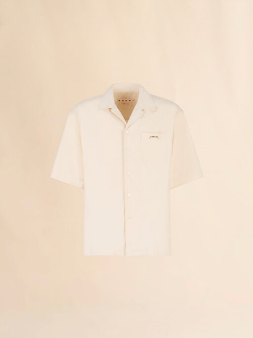 Cream denim shirt with Trunakaroo plaque - Shirts