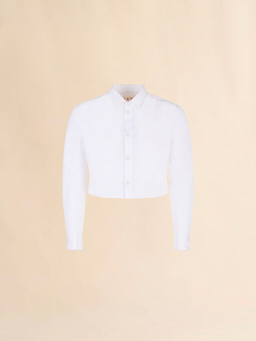 White poplin shirt with Marni Symbol - Shirts