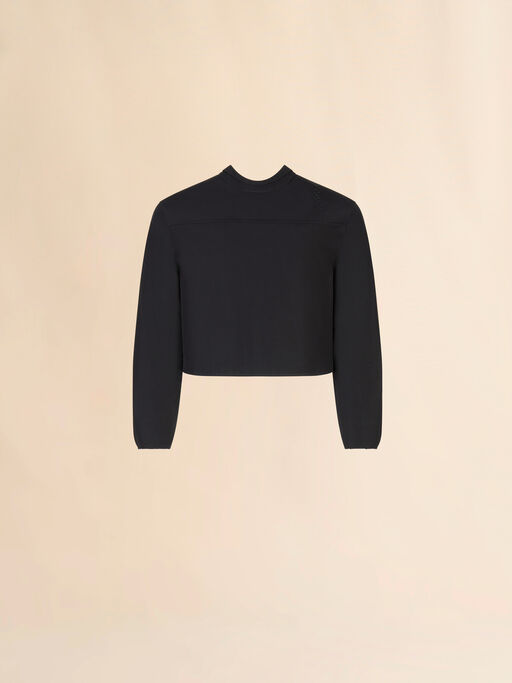 Black poplin back-to-front shirt - Shirts