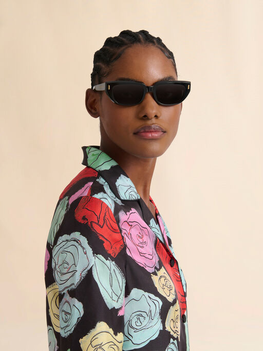 Black acetate Berez sunglasses - Optical