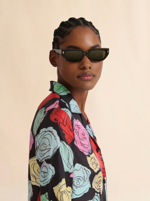 Tortoiseshell acetate Berez sunglasses - Optical