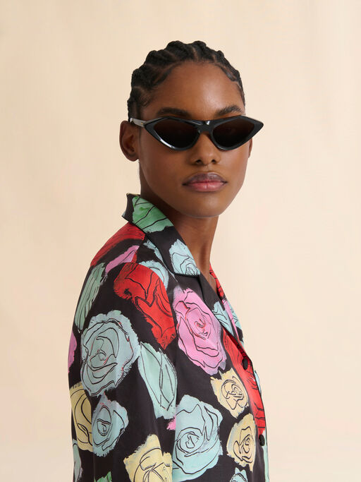 Black acetate Tikbarri sunglasses - Optical