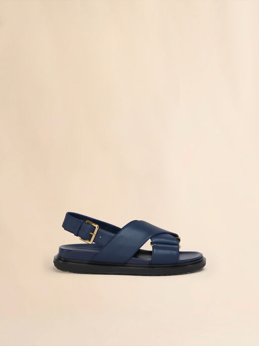 Blue leather Fussbett - Sandals
