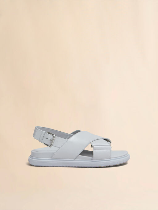 Grey leather Fussbett - Sandals