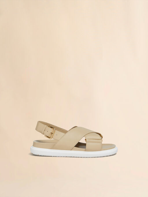 Beige leather Fussbett - Sandals