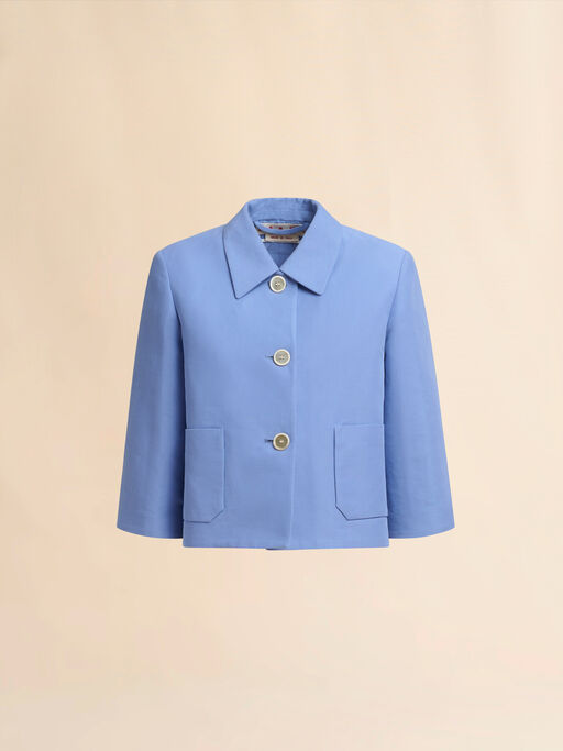 Indigo cotton jacket with Marni Symbol - Jackets