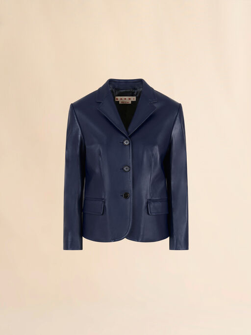 Blue nappa jacket - Jackets