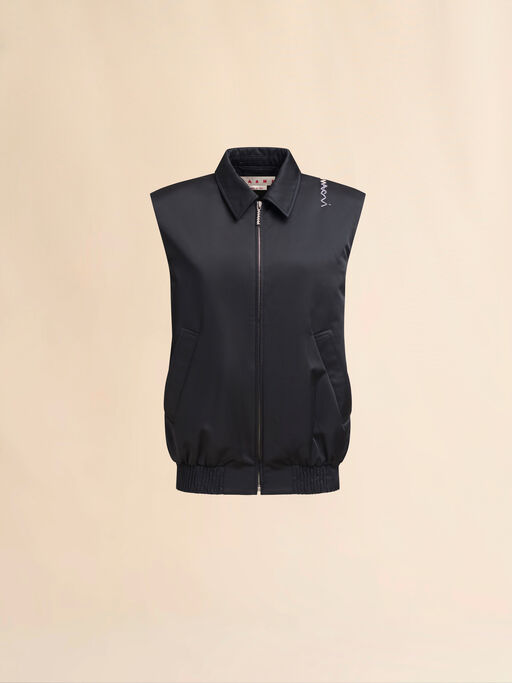 Taffeta bomber vest with Marni Symbol - Waistcoats