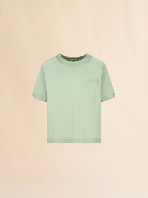 Green cotton T-shirt with Trunkaroo pocket - Shirts