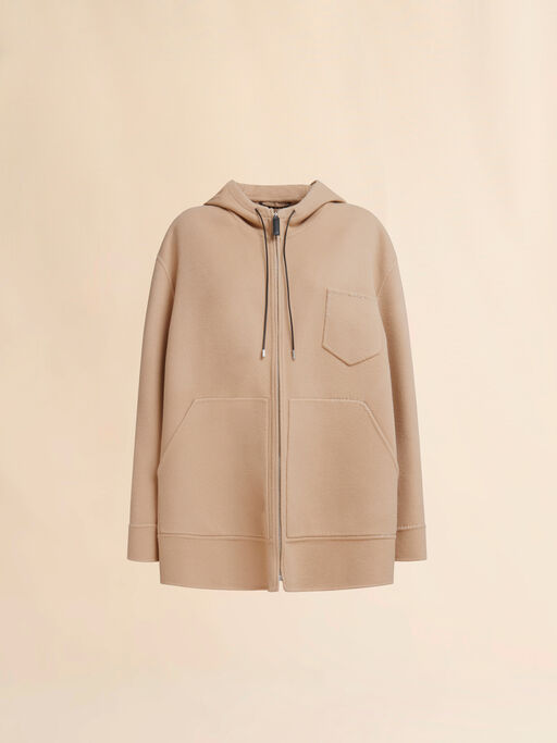 Beige wool-cashmere parka with Marni Mending - Jackets
