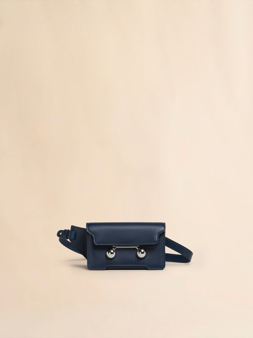Deep blue leather Trunkaroo crossbody bag - Belt Bags