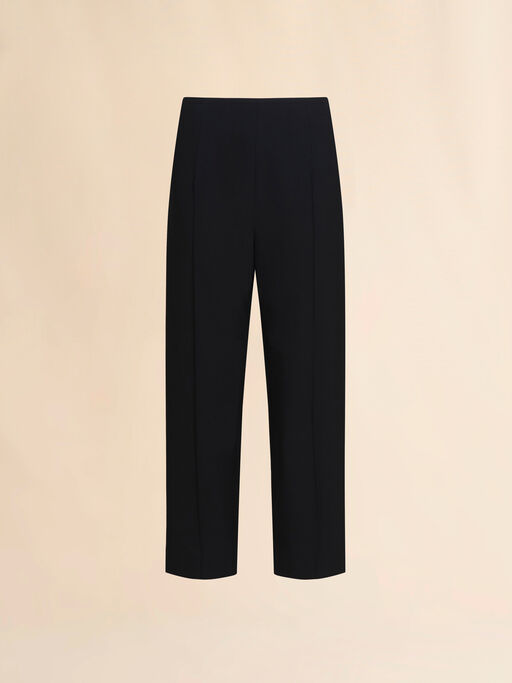 Black wool blend trousers with Marni Symbol - Pants