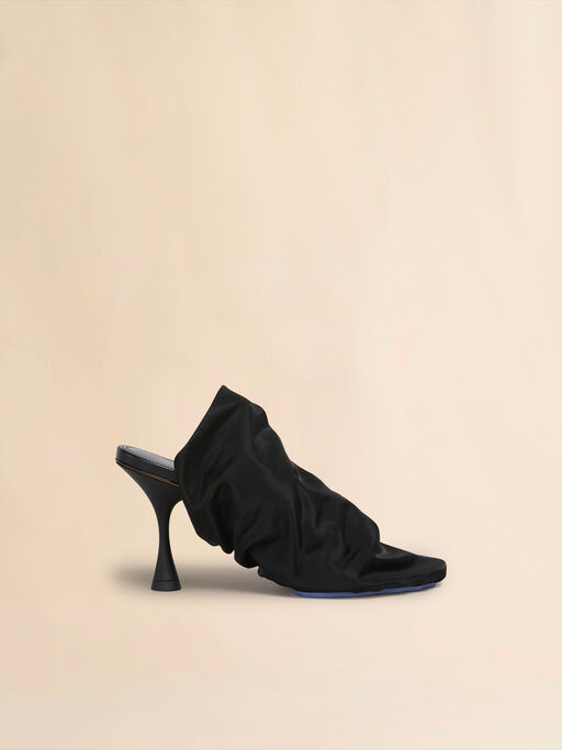 Black stretch-tulle Moonlight sandal - Sandals