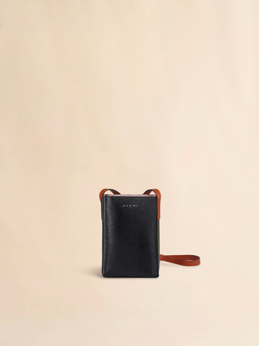 Museo Soft Nano Bag in green and black leather - Shoulder Bags