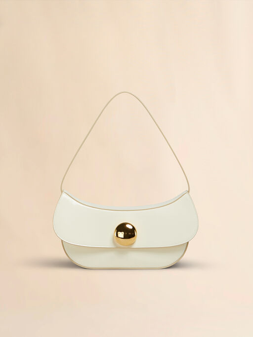 Cream leather Butterfly medium hobo bag - Shoulder Bags