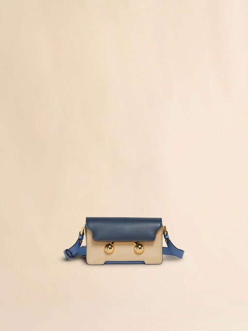 Blue, beige and light blue leather Trunkaroo Mini shoulder Bag - Shoulder Bags