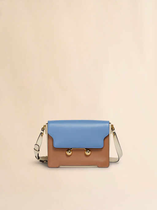 Light blue, light brown e white leather Trunkaroo medium shoulder Bag - Shoulder Bags