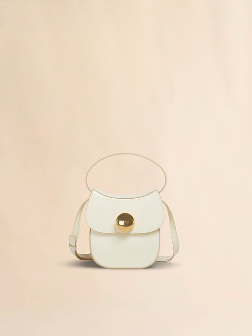 Cream leather Butterfly small handbag - Shoulder Bags