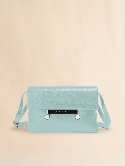 Green craquelé patent leather small Envelope bag - Shoulder Bags
