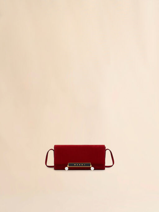 Red suede VHS E/W clutch - Shoulder Bags