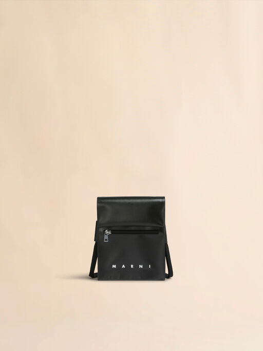 Black pouch with shoelace strap - Shoulder Bags