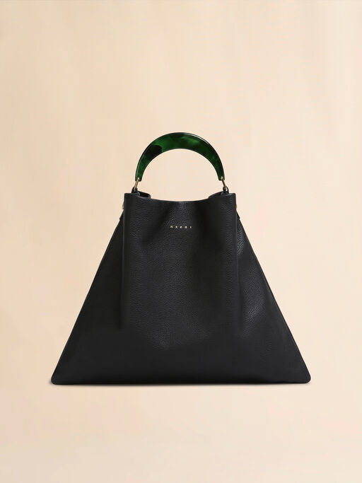 Venice Medium Bag in black leather - Shoulder Bags