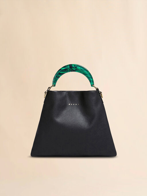 Venice Small Bag in black leather - Shoulder Bags