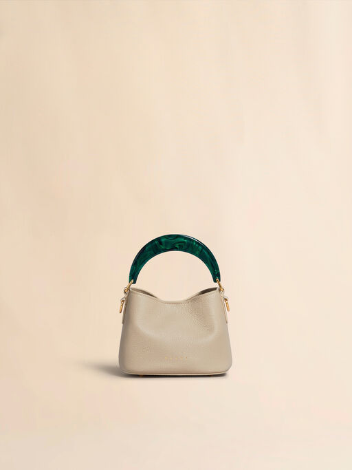 Venice Mini Bucket Bag in light brown leather - Shoulder Bags