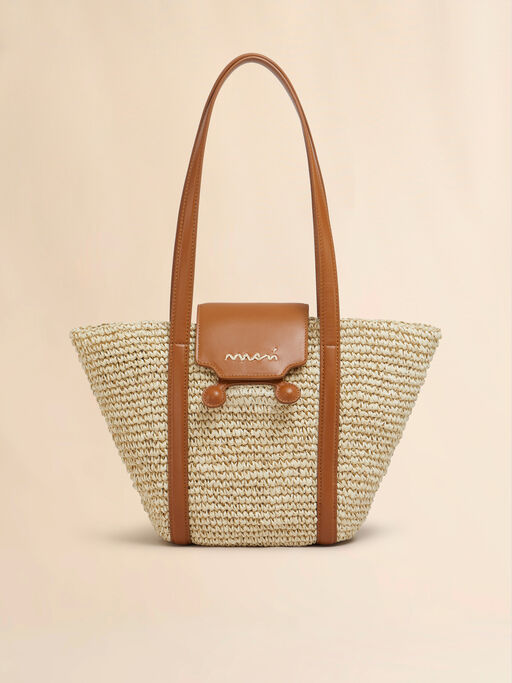 Small natural raffia-effect Trunkaroo beach bag - Shopping Bags