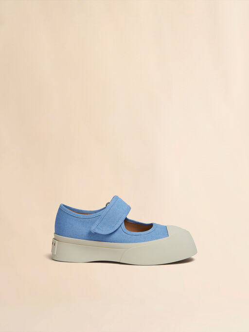 Light blue denim Mary Jane sneaker - Sneakers