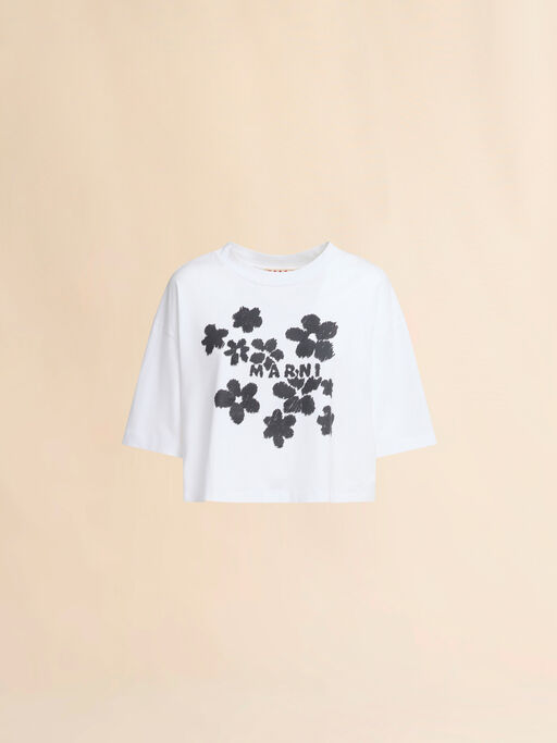 Daisy Garden print jersey cotton T-shirt - T-shirts