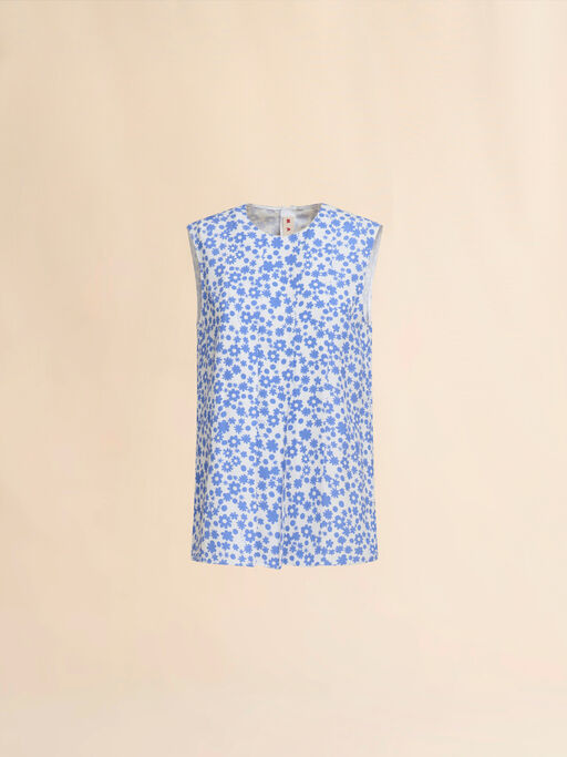 Light blue and white Pop Fields sleeveless top - Shirts